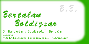 bertalan boldizsar business card